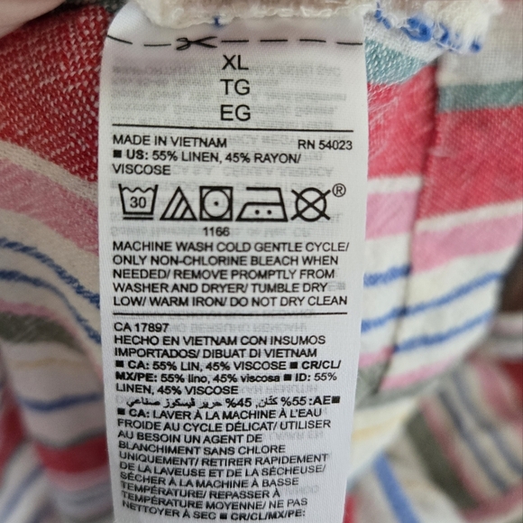 Old Navy Linen Striped Sleeveless Dress Size XL - Picture 6 of 6